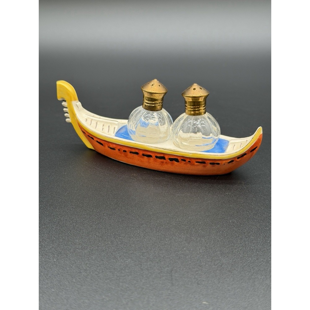 Vintage MK Occupied Japan Gondola Boat Salt & Pepper Set